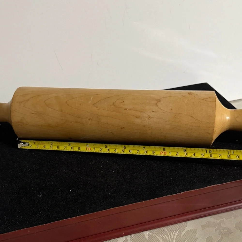 Vintage Wooden Hand Carved Rolling Pin for Baking